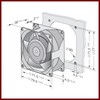 Ventilateur HORECAPARTS 3240515 80 x 80 x 38 mm 230 V 90 °C PIECE D'ORIGINE