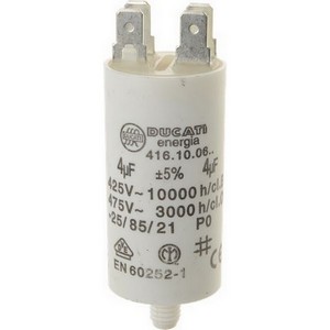 Condensateur de démarrage DUCATI 41610.0664 41610.0664+... 4 µF avec cosses