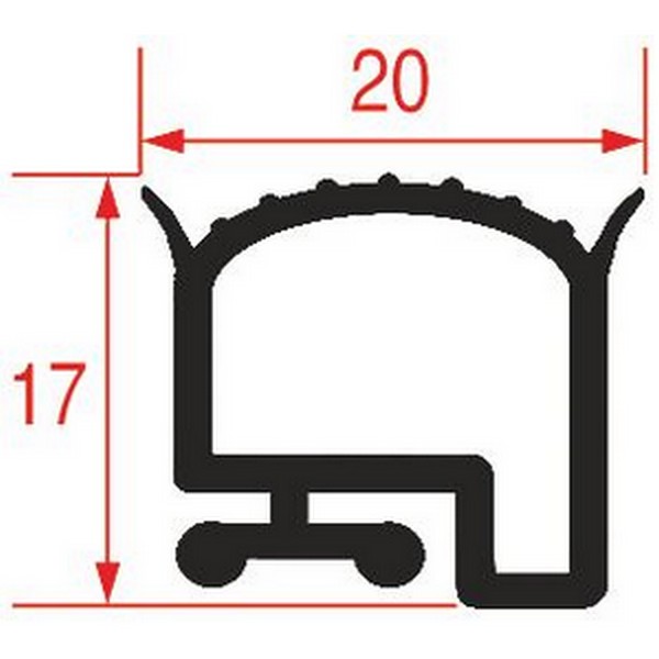 JOINT POUR CELLULE COSTAN BU.448 par tronçons de 6 m profil 9974 à clipser PIECE D'ORIGINE