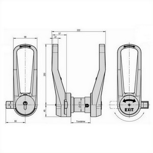 Fermeture STUV 3.31.0659.1 a droite de porte de chambre froide largeur de porte 140 mm PIECE D'ORIGINE