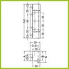 Charnière latérale SOLYMAC 700562 FS14  L 140mm lar. 31/24mm dist. fix. 30/35mm butée à gauche/à droite         