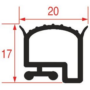 JOINT POUR CELLULE ASCASO BU.448 par tronçons de 6 m profil 9974 à clipser PIECE D'ORIGINE