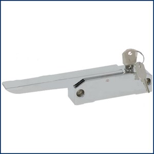  Fermeture de porte de frigo poignée droite FIMI L 105mm dist. fix. 90mm avec clé appareils froids 2074