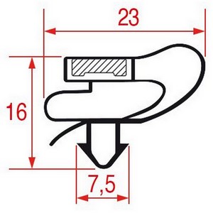 Joint  encastrer fORCAR  610x480 mm PIECE D'ORIGINE 