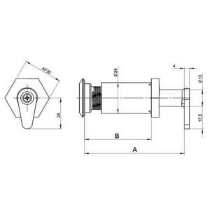 Serrure RAHRBACH 5801-020833  7042356-7042846-691485  avec 2 clefs PIECE D'ORIGINE