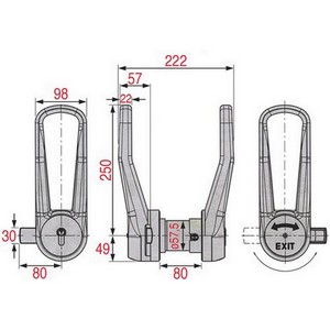 Fermeture STUV 3.31.0650 3.31.0650.1 porte 80 mm PIECE D'ORIGINE