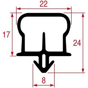 Joint de porte de chambre froide PANICOUPE par tronçon  profil 9920 longueur 4 m à clipser PIECE D'ORIGINE