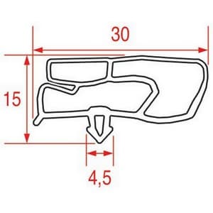 Joint de tiroir Universel de porte de frigo dimensions 390x160 mm  PIECE D'ORIGINE
