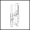 Fermeture FERMOD G690 pour porte de frigo poignée droite  entraxe 117/133 mm PIECE D'ORIGINE