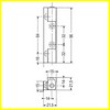 Charnière de porte de frigo SOLYMAC FS14A  satiné hauteur 96 mm PIECE D'ORIGINE