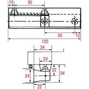Charnière FERMOD 308.01 0030801 308 de porte de frigo hauteur 120 mm PIECE D'ORIGINE 