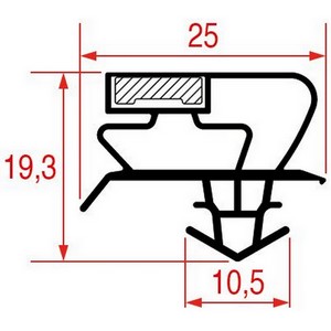 Joint UNIVERSEL  encastrer magntique 625x410 mm  PIECE D'ORIGINE