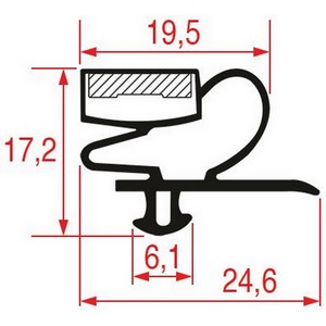 Joint UNIVERSEL de porte de  frigo tronon de 2 m profil 1009  clipser PIECE D'ORIGINE