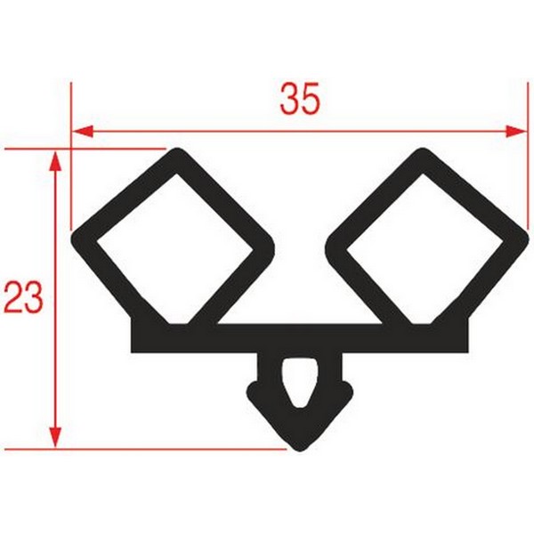 Joint FRIGORBOX de porte de chambre froide par tronçon de  6m  à encastrer PIECE D'ORIGINE