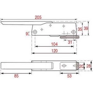 Fermeture EPMS  1300018  pour porte de frigo poignée droite chromée PIECE D'ORIGINE