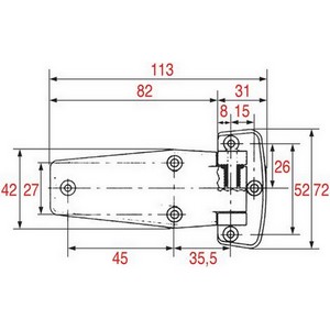 Charnière FERMOD 710 007100122 710.01 de chambre froide PIECE D'ORIGINE