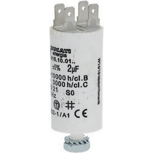 Condensateur de démarrage DUCATI  41610.0164   2 µF 450 V avec cosses PIECE D'ORIGINE